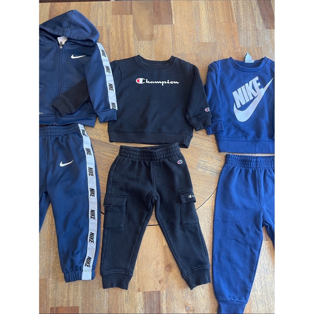 Toddler Nike and Champion Activewear Sets Bundle Navy Black 24 Months 3 Sets